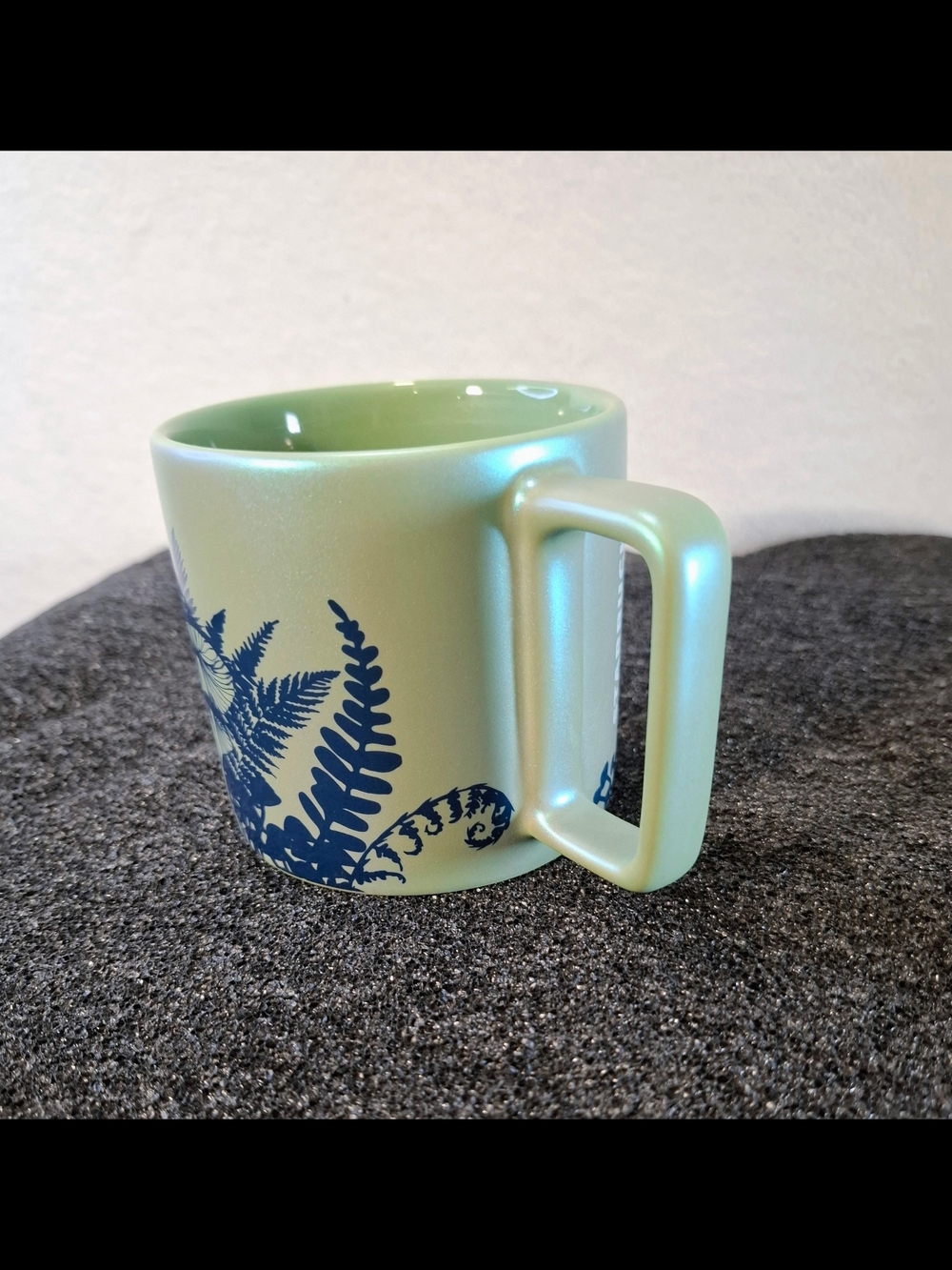 Starbucks Green Iridescent Mug with Navy Mushroom  Print - Picture 7 of 7